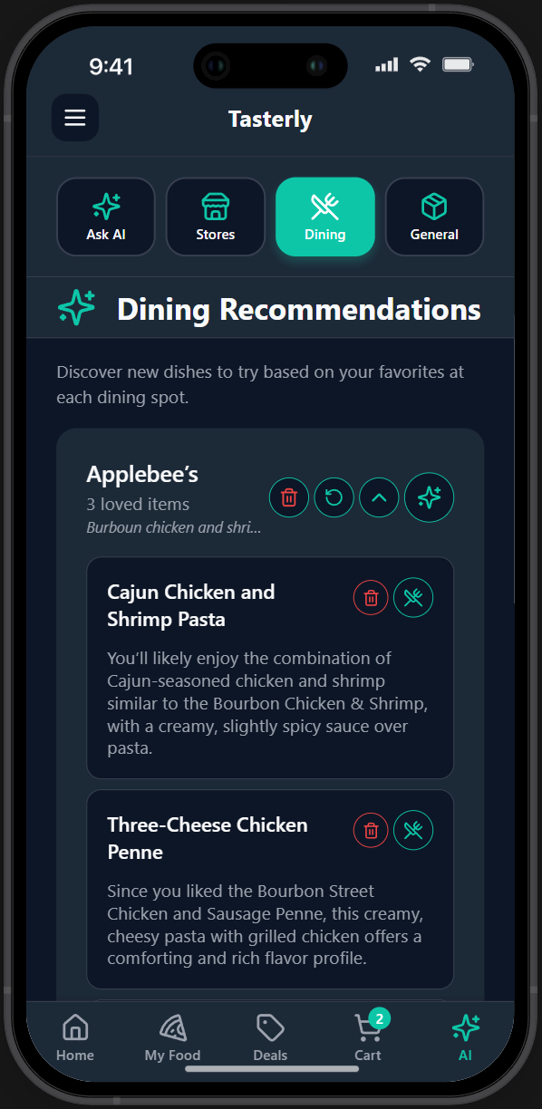 AI-powered food recommendations